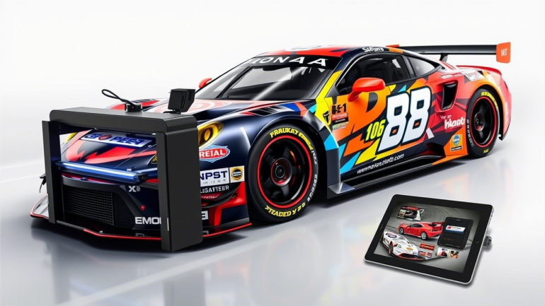 Планшетный принтер в автоспорте: брендирование и индивидуальность